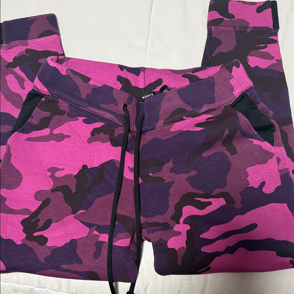 Koral Pink and Purple Camouflage Pants